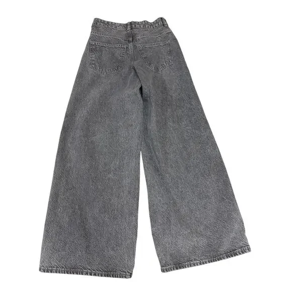 H&M Divided Women’s Jeans Gray Wide Leg - Picture 2 of 8